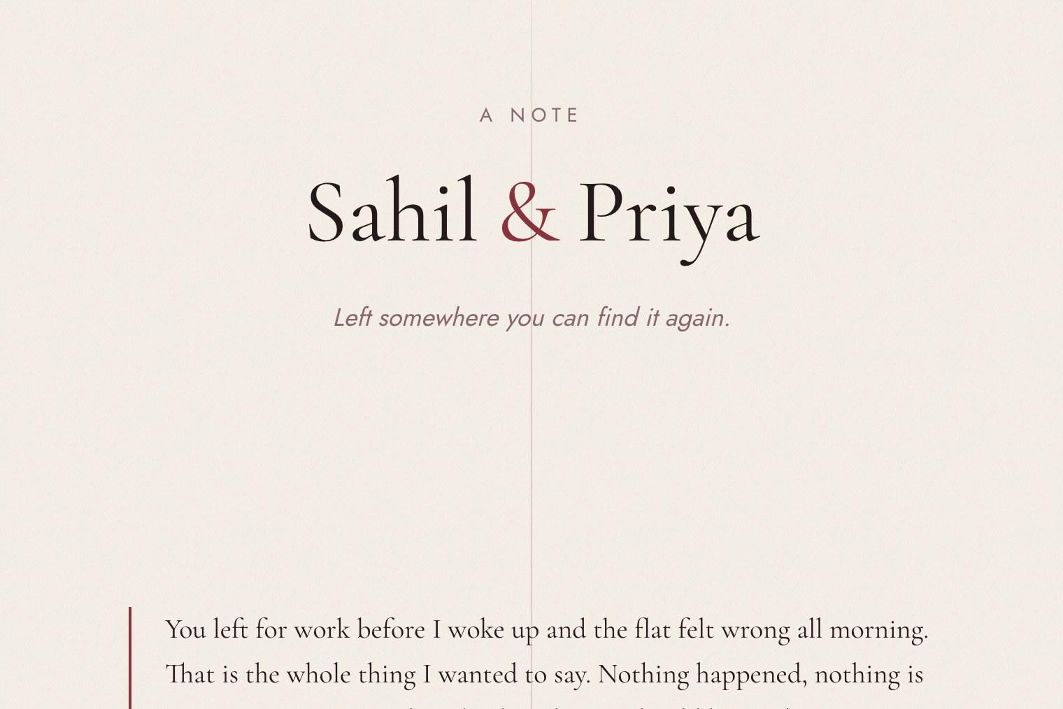 Love Note template preview