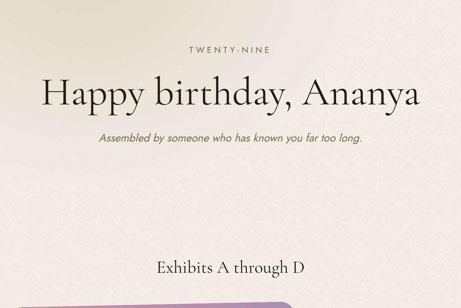The Birthday design